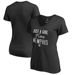 Memphis Grizzlies Women's Just a Girl V-Neck T-Shirt