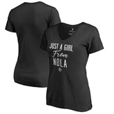 New Orleans Pelicans Women's Just a Girl V-Neck T-Shirt