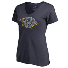 NHL Nashville Predators Women's Static Logo V-Neck T-Shirt