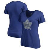 NHL Toronto Maple Leafs Women's Static Logo V-Neck T-Shirt