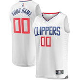 Fanatics LA Clippers Youth Fast Break Custom Replica Jersey White