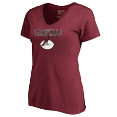Women's Vintage Team Lockup V-Neck T-Shirt - Arizona Cardinals T-shirts