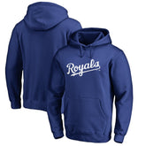 Royal Kansas City Royals Official Wordmark Fitted Pullover Hoodie