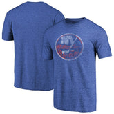 NHL New York Islanders Throwback Vintage Logo Tri-Blend T-Shirt