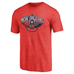 New Orleans Pelicans Distressed Logo Tri-Blend T-Shirt