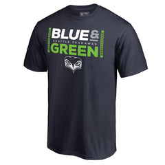 Alternate Team Logo Gear Blue & Green T-Shirt - Seattle Seahawks T-shirts