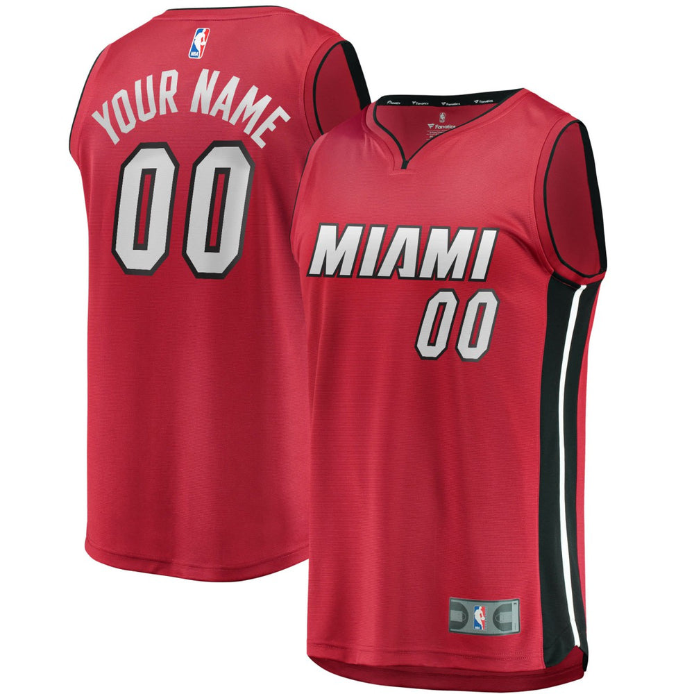 Fanatics Miami Heat Youth Fast Break Replica Custom Jersey Red
