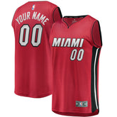 Fanatics Miami Heat Youth Fast Break Replica Custom Jersey Red