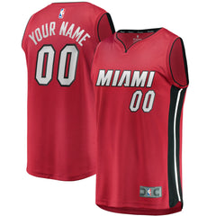Fanatics Miami Heat Youth Fast Break Replica Custom Jersey Red