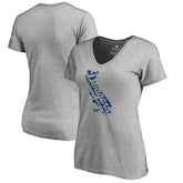 Ash Los Angeles Dodgers Women's Hometown Collection Knockout State V-Neck T-Shirt