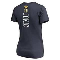 Nikola Jokic Denver Nuggets Women's Team Backer Name & Number V-Neck T-Shirt sale