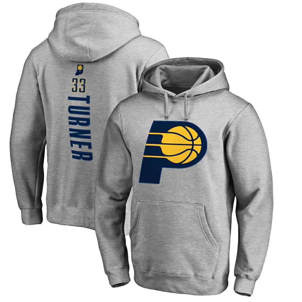 Myles Turner Indiana Pacers Backer Name and Number Pullover Hoodie