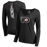 NHL Travis Konecny Philadelphia Flyers Women's Backer Name & Number Slim Fit Long Sleeve V-Neck T-Shirt