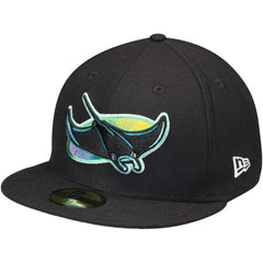 Black Tampa Bay Rays New Era Cooperstown Collection Wool 59FIFTY Fitted Hat