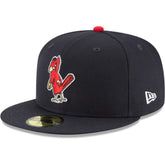 Navy St. Louis Cardinals New Era Cooperstown Collection Wool 59FIFTY Fitted Hat