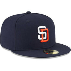 Navy San Diego Padres New Era Cooperstown Collection Wool 59FIFTY Fitted Hat