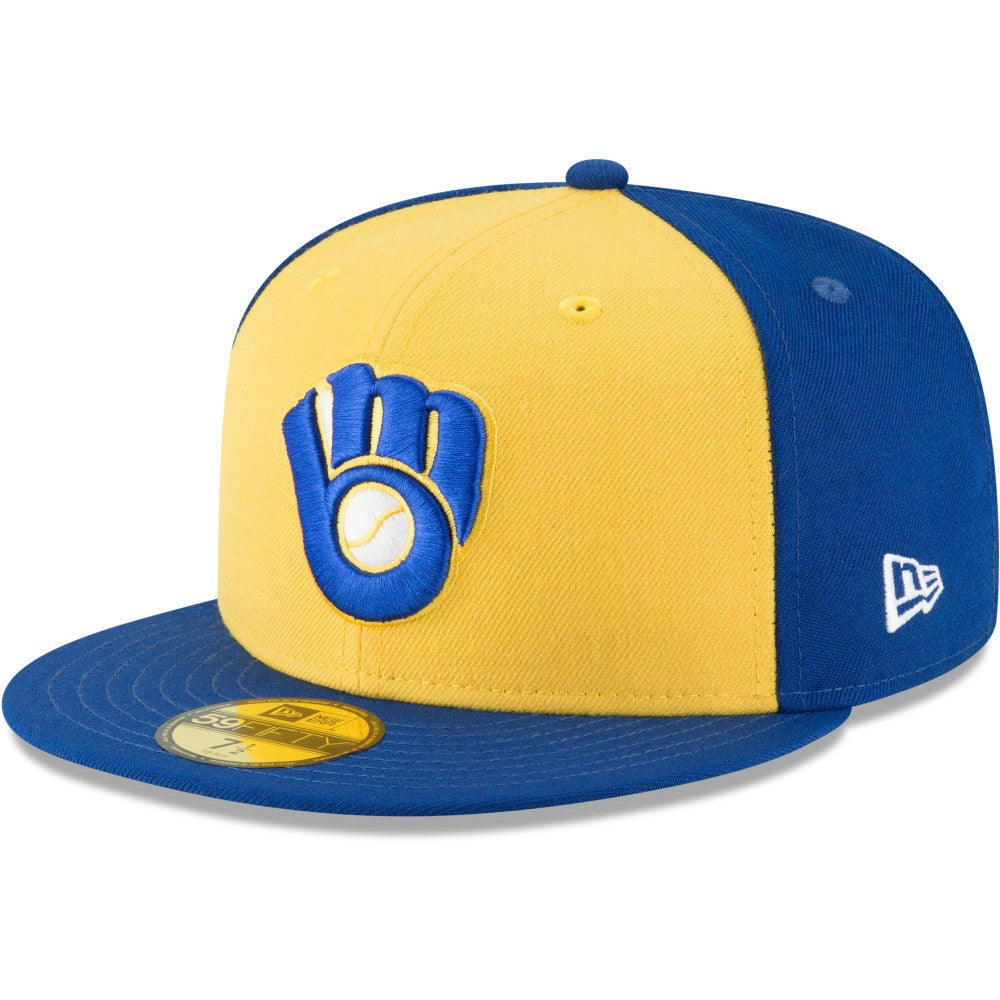 Yellow Milwaukee Brewers New Era Cooperstown Collection Wool 59FIFTY Fitted Hat