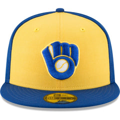 Yellow Milwaukee Brewers New Era Cooperstown Collection Wool 59FIFTY Fitted Hat
