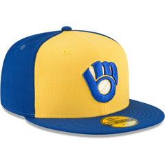 Yellow Milwaukee Brewers New Era Cooperstown Collection Wool 59FIFTY Fitted Hat