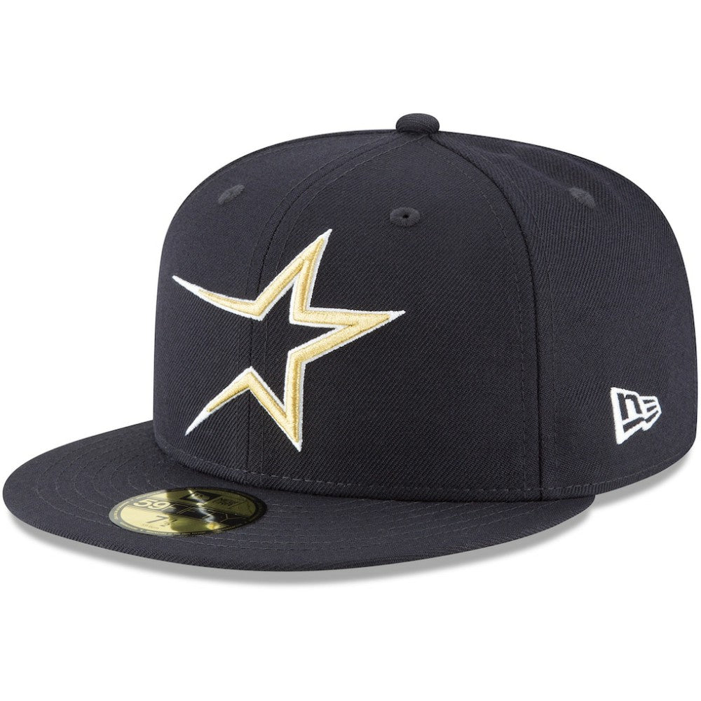 Navy Houston Astros New Era Cooperstown Collection Wool 59FIFTY Fitted Hat