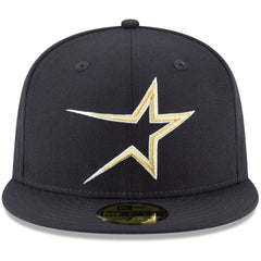 Navy Houston Astros New Era Cooperstown Collection Wool 59FIFTY Fitted Hat