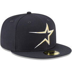 Navy Houston Astros New Era Cooperstown Collection Wool 59FIFTY Fitted Hat