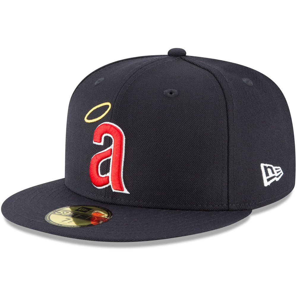 Navy California Angels New Era Cooperstown Collection Wool 59FIFTY Fitted Hat