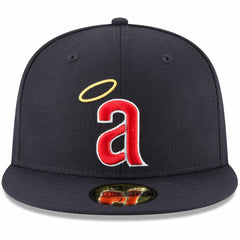 Navy California Angels New Era Cooperstown Collection Wool 59FIFTY Fitted Hat