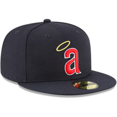 Navy California Angels New Era Cooperstown Collection Wool 59FIFTY Fitted Hat