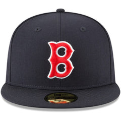 Navy Boston Red Sox New Era Cooperstown Collection Wool 59FIFTY Fitted Hat