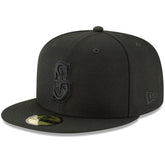 Black Seattle Mariners New Era Primary Logo Basic 59FIFTY Fitted Hat