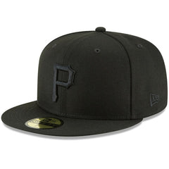 Black Pittsburgh Pirates New Era Primary Logo Basic 59FIFTY Fitted Hat