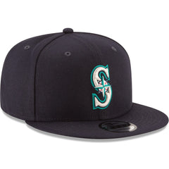 Navy Seattle Mariners New Era Team Color 9FIFTY Snapback Hat