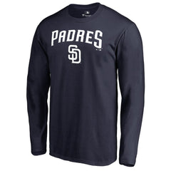 Navy San Diego Padres Team Lockup Long Sleeve T-Shirt