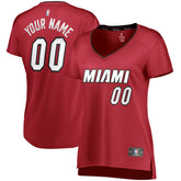 Fanatics Miami Heat Women's Fast Break Replica Custom Jersey Wine