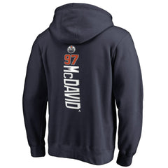 NHL Connor McDavid Edmonton Oilers Backer Name & Number Pullover Hoodie