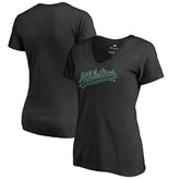 Black Athletics Women's Hometown Collection Turn Back The Clock V-Neck T-Shirt