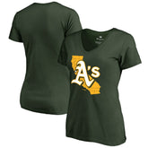 Green Athletics Women's Hometown Collection The Big O V-Neck T-Shirt