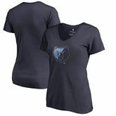 Memphis Grizzlies Women's X-Ray Slim Fit V-Neck T-Shirt