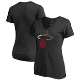 Miami Heat Women's X-Ray Slim Fit V-Neck T-Shirt