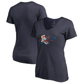 Oklahoma City Thunder Women's X-Ray Slim Fit V-Neck T-Shirt