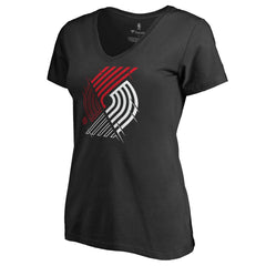 Portland Trail Blazers Women's X-Ray Slim Fit V-Neck T-Shirt