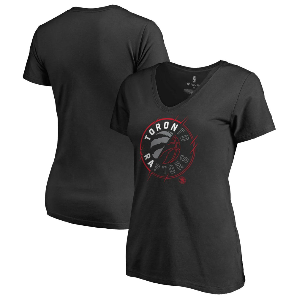 Toronto Raptors Women's X-Ray Slim Fit V-Neck T-Shirt
