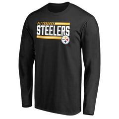 Iconic Collection On Side Stripe Long Sleeve T-Shirt - Pittsburgh Steelers T-shirts