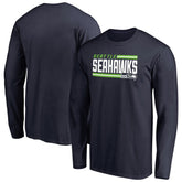 Iconic Collection On Side Stripe Long Sleeve T-Shirt - Seattle Seahawks T-shirts