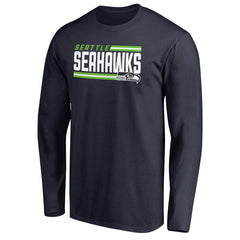 Iconic Collection On Side Stripe Long Sleeve T-Shirt - Seattle Seahawks T-shirts