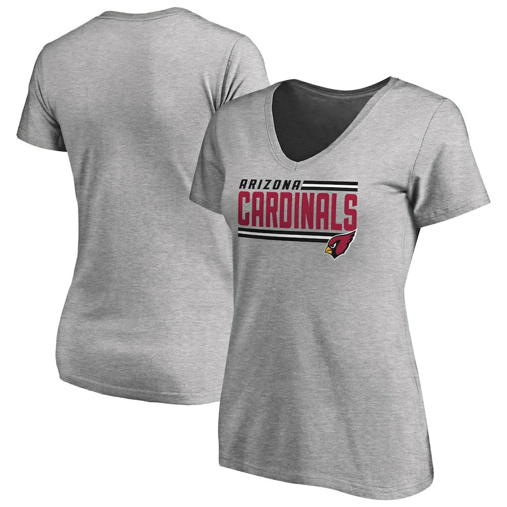 Women's Iconic Collection On Side Stripe V-Neck T-Shirt - Arizona Cardinals T-shirts