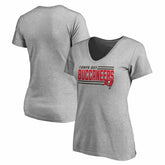 Women's Iconic Collection On Side Stripe V-Neck T-Shirt - Tampa Bay Buccaneers T-shirts