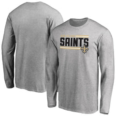 Iconic Collection On Side Stripe Long Sleeve T-Shirt - New Orleans Saints T-shirts