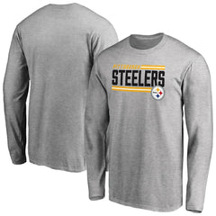 Iconic Collection On Side Stripe Long Sleeve T-Shirt - Pittsburgh Steelers T-shirts